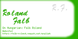 roland falb business card